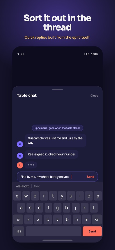 Table chat